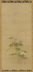 Ibisco parte di un set, periodo Edo