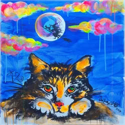 Una stravagante serata di Halloween con i gatti