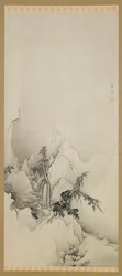 Paesaggio invernale: un burrone