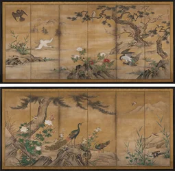 Uccelli e fiori