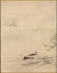 Fiori e uccelli in un paesaggio primaverile, 1500s
