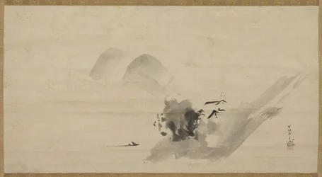 Paesaggio, Rotolo appeso, XVII secolo