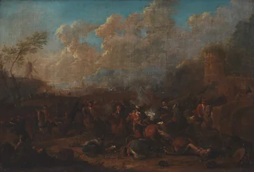 Scaramuccia di cavalleria presso una fortezza