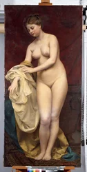 Donna che fa il bagno