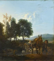 Paesaggio con conducente di mulo