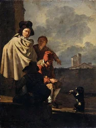 Italiani con un cane