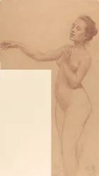 Nudo femminile con braccio teso