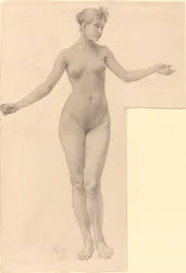 Nudo Femminile con Braccia Distese