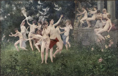 Festival di primavera scena allegorica