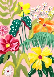 Un vivace giardino tropicale