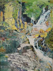 Cascata nella foresta rigogliosa