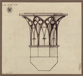 Capitello di colonna ottagonale