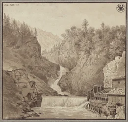 Veduta della cascata presso Lend nel Salisburghese