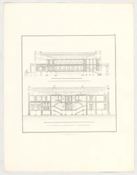 Vedute del castello di Krzescowice, foglio 50 della serie "Raccolta di progetti architettonici"