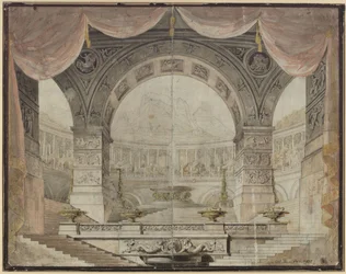 Armida. Opera di Christoph Willibald Gluck. Progetto per la 7ª decorazione. Sala di rappresentanza nel palazzo di Armida