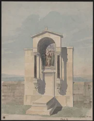 Bonn. Progetto per il monumento funerario di Barthold Georg Niebuhr, con l