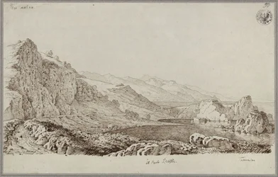 «Porto di Ulisse presso Taormina» / Paesaggio presso Taormina