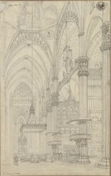 «Veduta interna del transetto del Duomo di Milano» / Veduta dell