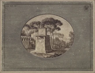 «Latteria nel boschetto di pini di Villa Borghese presso Roma» / La Casa Cenci nel parco di Villa Borghese a Roma