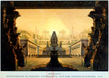 Il cortile del tempio di Iside e Osiride dove Sarastro era Sommo Sacerdote, c1816