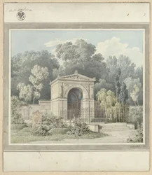 Zeitz. Progetto per il monumento funerario di Johann Friedrich Delbrück. Veduta