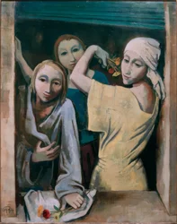 Ragazze che lanciano fiori