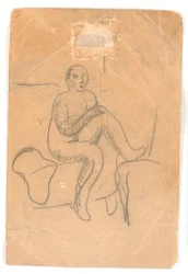 Donna seduta, nuda