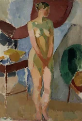 Nudo femminile in piedi