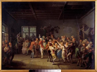 Reclutamento in una locanda del XVIII secolo