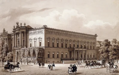 Unter Den Linden, Berlino, 1840 circa (acquerello)