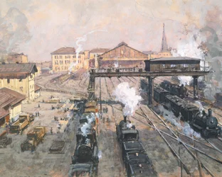 Stazione ferroviaria di Vienna (acquerello)