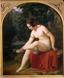 Ninfa che fa il bagno