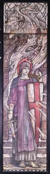Fortezza: Disegno per vetrata nella Chiesa di Tutti i Santi, Eastchurch, Isola di Sheppey, c.1912