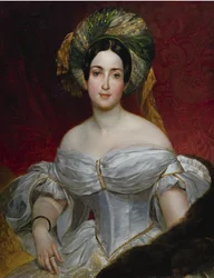 Ritratto della baronessa Aurora Charlotta Demidova, nata Stjernvall 1808-1902, 1837