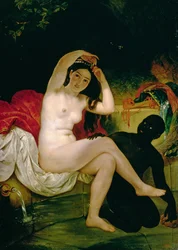 Virsavia, o Bagnante con uno Schiavo Negro