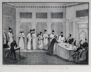 Firma del Trattato di Turkmenchay, 1828