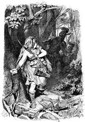 Una fanciulla teutonica inseguita dai Romani, c1880-1882