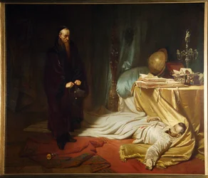 Baptiste Seni accanto al corpo di Wallenstein, dalla trilogia di Wallenstein di Friedrich Schiller