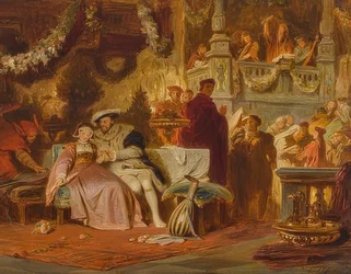 Enrico VIII corteggia Anna Bolena al ballo del cardinale Wolsey