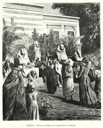 Portico del Museo Egizio di Antichità, Bulaq, Cairo, Egitto