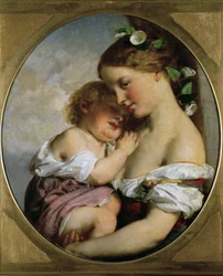 Madre e figlio (olio su tela)