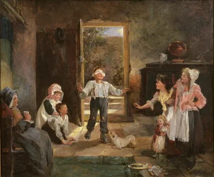 Bambini che giocano a mosca cieca