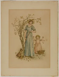 Donna con scopa e bambina