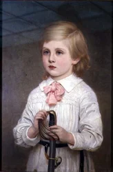 Ritratto a mezzo busto del Maggiore Sir Guy Colin Cambell, 4º Bt. da bambino