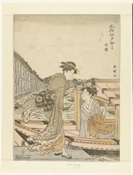 Vicino al ponte Ryogoku (serie Fuzoku Edo sunago)