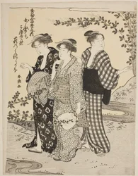 Trifogli in estate, dalla serie "Le migliori odi sui fiori delle quattro stagioni (Shuku awase, shiki no hana)"