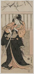 Attore Iwai Hanshiro IV come una Giovane Donna con una Spada, 1791