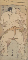 Due famosi lottatori Onogawa e Tanikase