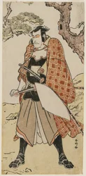 Ichikawa Danjuro V come guerriero in viaggio