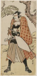 Ichikawa Danjuro V come guerriero viaggiatore, fine anni 1780